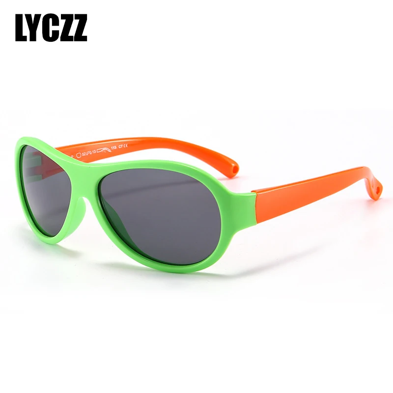 LYCZZ Ретро пилот солнцезащитных очков ломкий TR90 поляризованные солнцезащитные