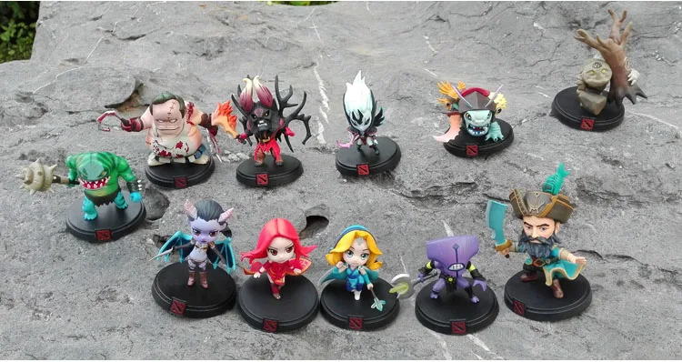 4pcs/set Dota 2 Hero DOTA Slardar Silkwood The Doom Bringer Stone Giant PVC Action Figures Model Toy In box best XMAS Gift | Игрушки и