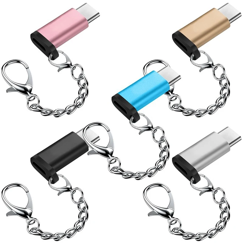 Адаптер Type-C USB mini key ring type-C из алюминиевого сплава подходит для C type Android Micro разъем