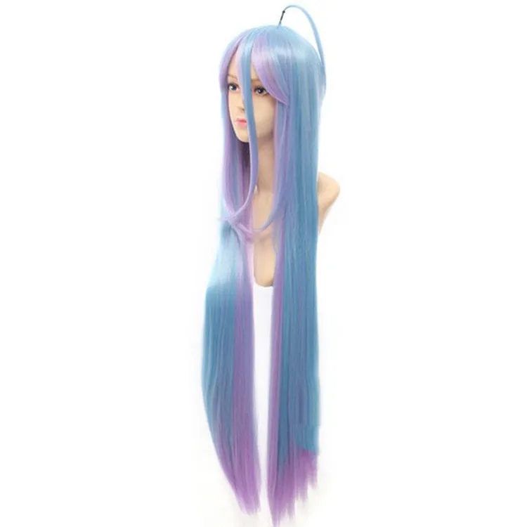 Японское аниме No GAME NO LIFE mens Imanity Sora косплей парик для женщин Shiro Косплей Синий Розовый Омбре длинные волосы парик