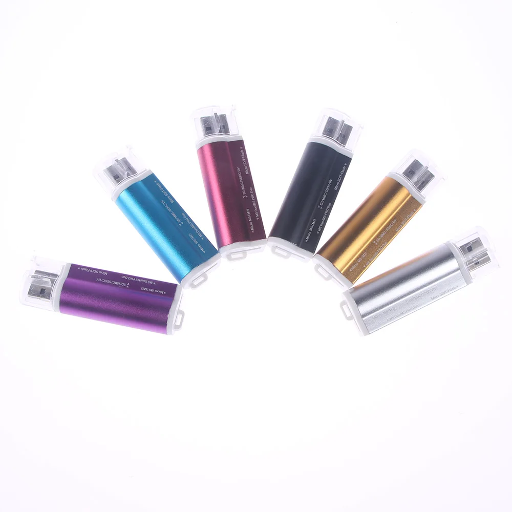 Высокое качество считыватель карт памяти USB 2,0 Многофункциональный адаптер для Micro SD SDHC TF M2 MMC MS PRO DUO