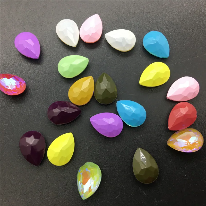 TopStone Tiny Mocha AB Color K9 Crystal Drop Rhinestone 7x10mm Gass Pointback Droplet fancy stone Nail Art Gems | Дом и сад