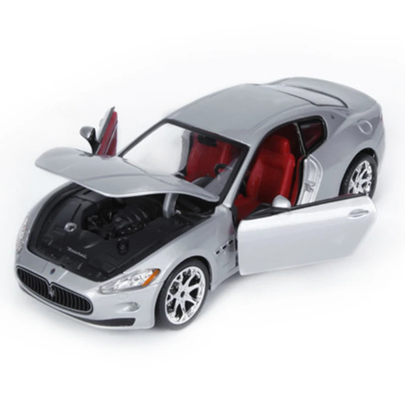 DIY сборные Автомобили Модель серебряный цвет Maserati 1:24 сплав автомобиля