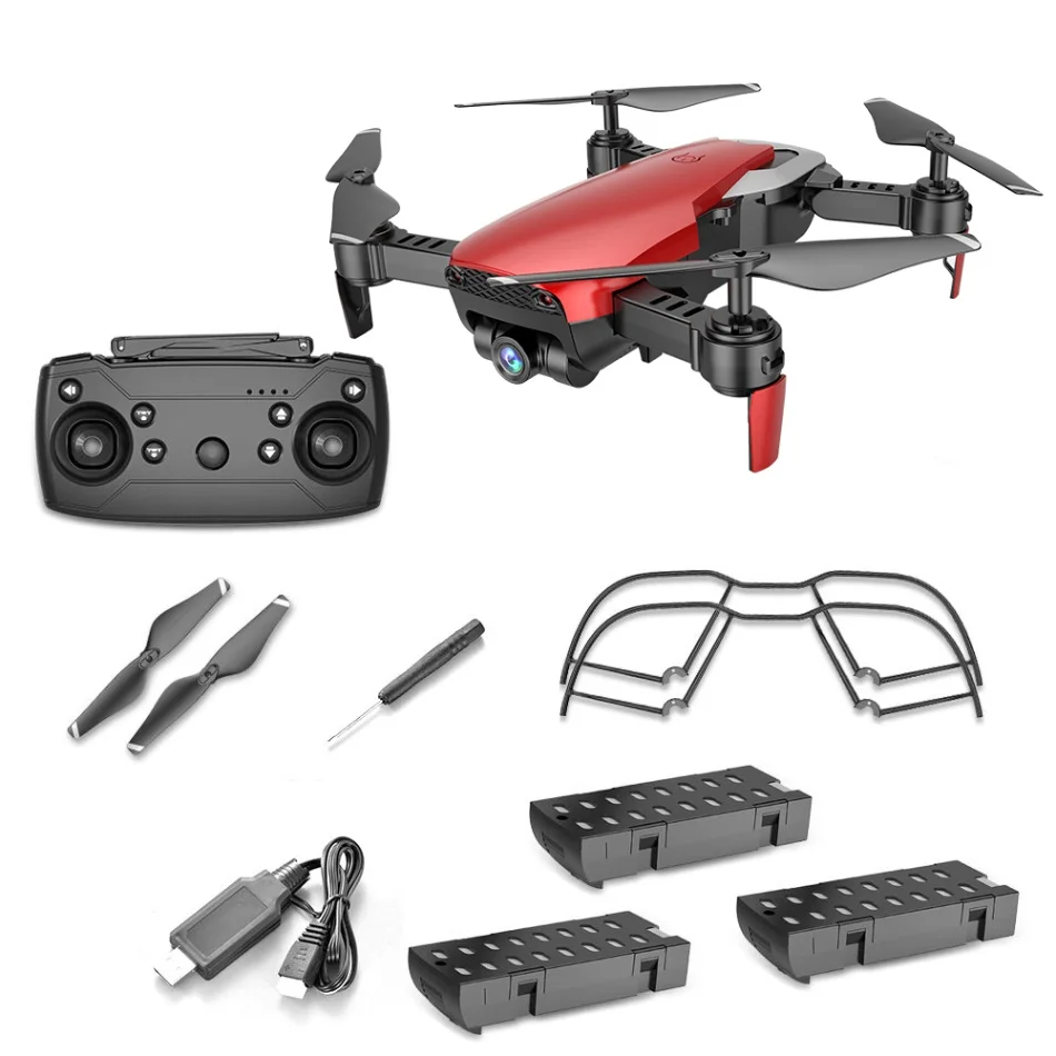 Красный Dongmingtuo X12 широкоугольный Дрон с камерой 720P Wi-Fi FPV Дрон управление высотой приложение один ключ возврат Радиоуправляемый квадрокоптер вертолет - Цвет: Красный