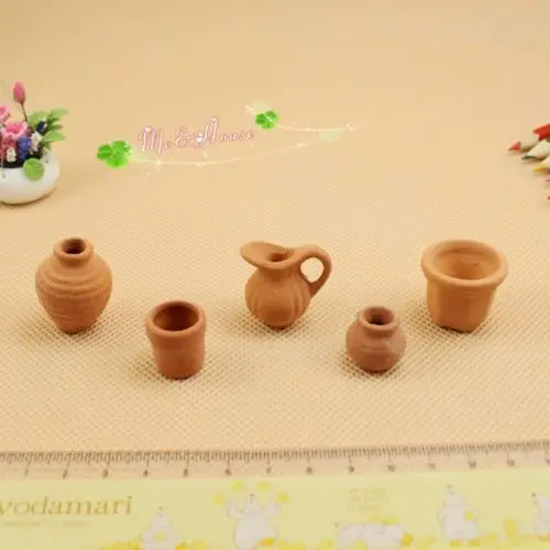 Mini Dollhouse Accessories pottery pottery five in one