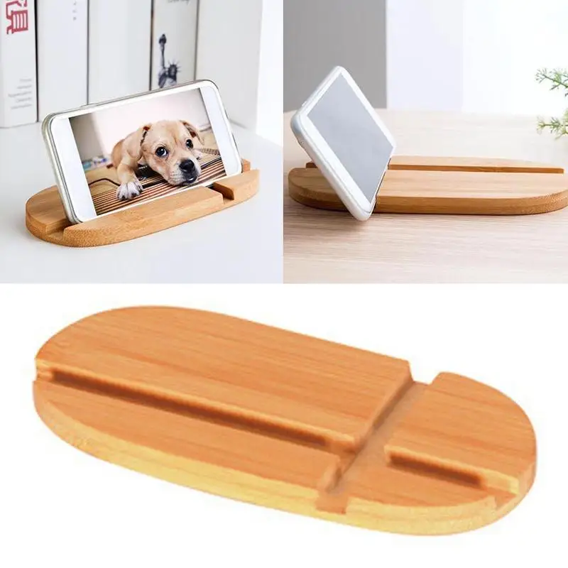 Creative phone Holder Desk Bamboo Wood Stand For iPhone 7 8 Plus X