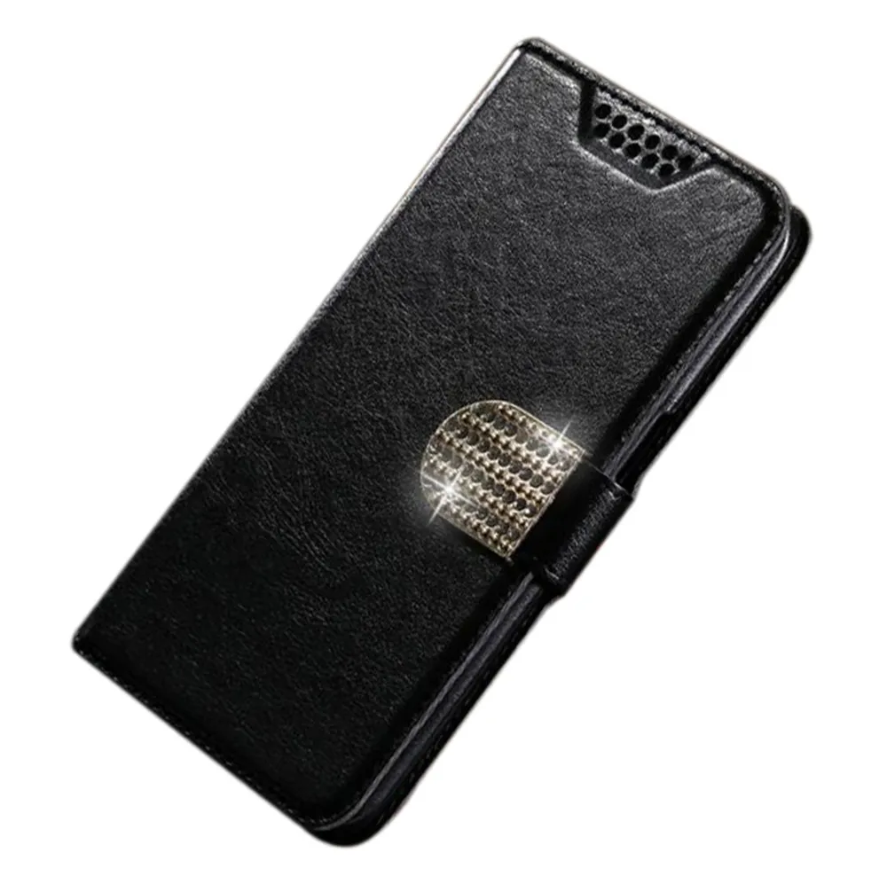 Чехол-книжка из искусственной кожи+ Чехол-бумажник чехол для DEXP A150 B160 B255 B450 BL150 BL250 G255 Z250 Z355 Z455 AL140 B245 GL355 Z150 чехол - Цвет: Black With diamond