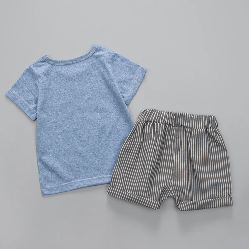 Комплект одежды для новорожденных из 2 предметов хлопковая рубашка и штаны в