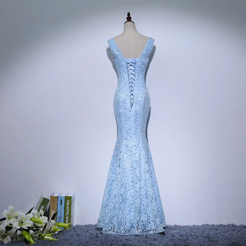 Кружевное платье для матери невесты длинное вечернее русалки с бисером и