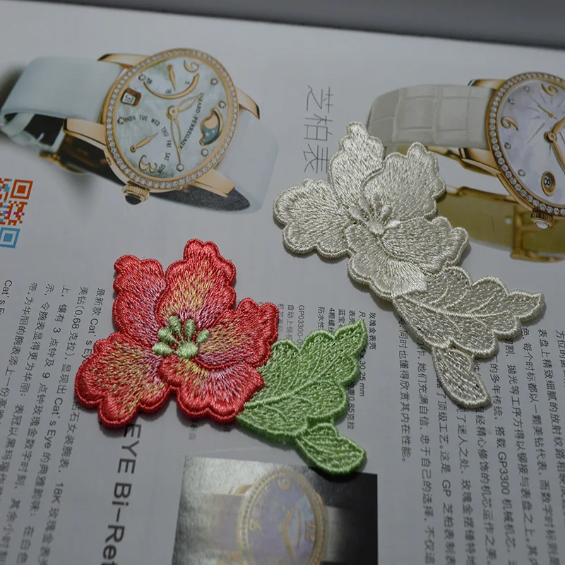 (2 шт./лот) 2 вида цветных нашивок в китайском стиле свадебные кружевные нашивки с