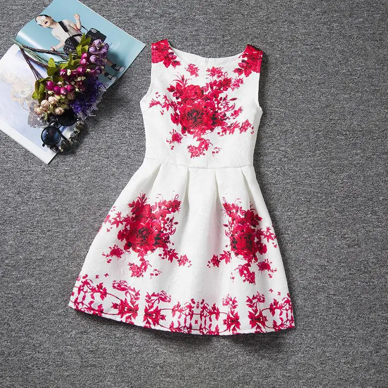 7 Color Cotton Girl Dress Retro Baby Girls Print Dresses Sleeveless Chinese Cheongsam Spring Summer Clothes Hot 2016 | Детская одежда и