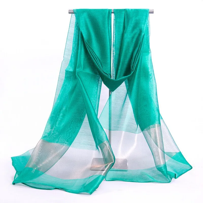 Лидер продаж классические шелковые шарфы оранжевый Дамский шифоновый шарф шаль