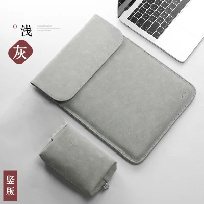Scrub gray s2 Матовая сумка для ноутбука из искусственной кожи для женщин и мужчин 11, 12, 14, 15, 15,6 Для Macbook Pro 13, чехол для Xiaomi Mi, чехол для ноутбука Air 12,5 13,3 - Цвет: Scrub gray s2