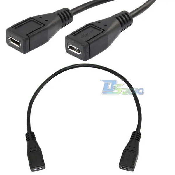 High Quality25cm USB 2.0 Micro 5pin 5p Female to female Socket Short Extension adapter Cable | Обустройство дома