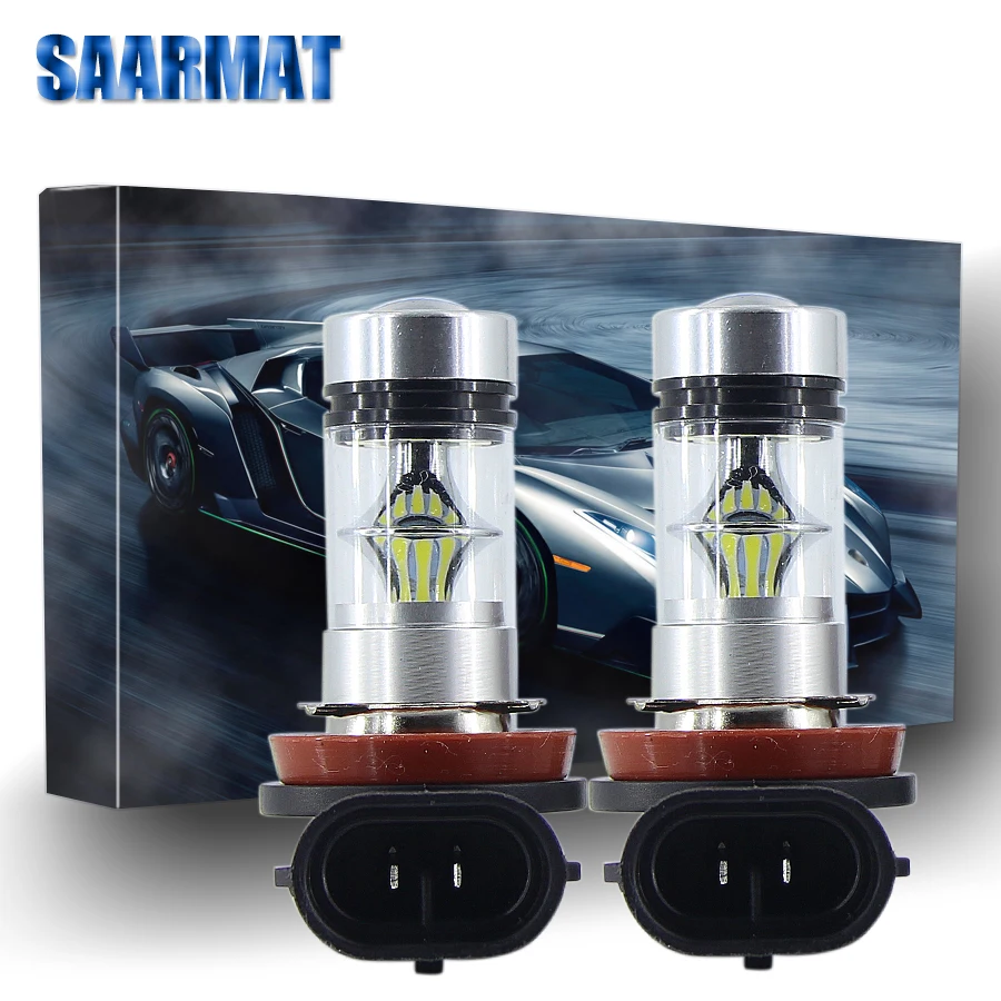 Пара противотуманных фар H11 led H8 9005 9006 дневная лампа для Jeep H16 противотуманная фара