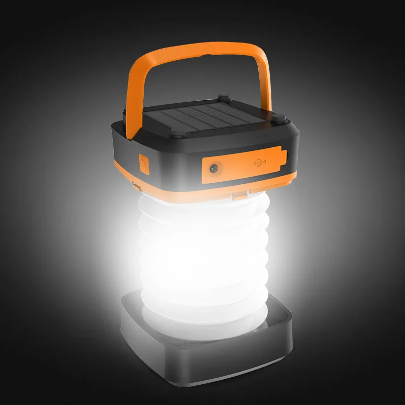 Солнечный светодиодный туристический фонарь usb зарядка складной фонарь садовый фонарь