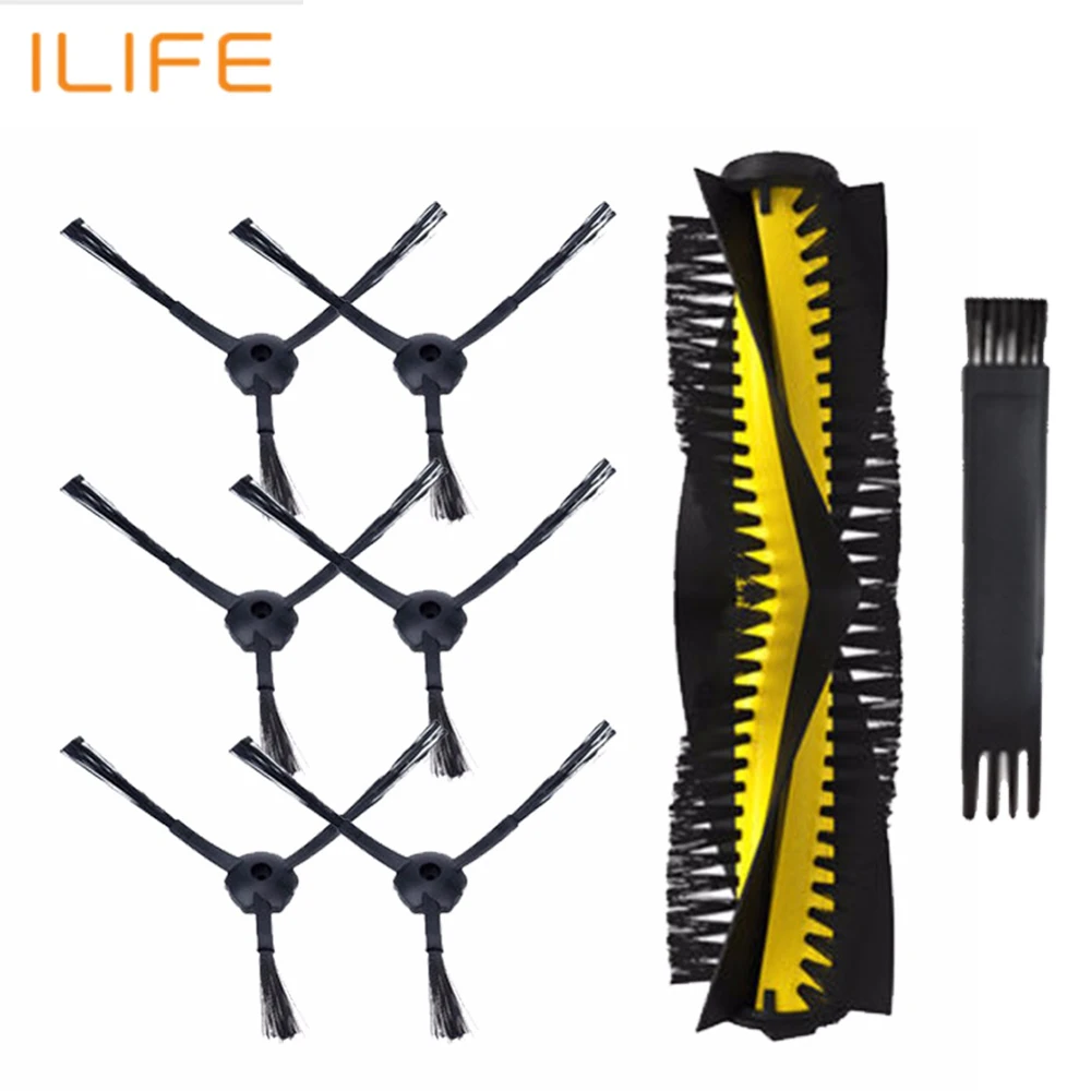 Запчасти для робота пылесоса Chuwi ILIFE V7 V7S v7s pro kitfort KT520 6 шт. боковая щетка и 1