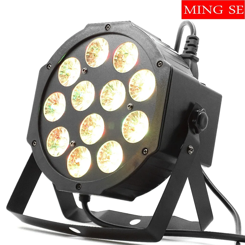 12 шт. 12 Вт светодиодные лампы 12x12 Вт светодиодные Par огни RGBW 4в1 плоский par led dmx512 дискотечные огни профессиональное сценическое dj оборудование