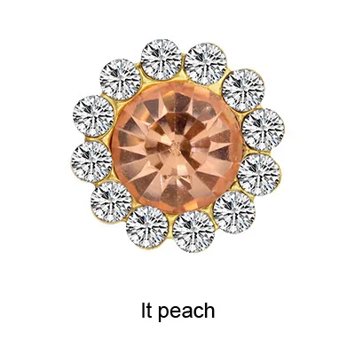Lt peach Блестящие хрустальные стразы для шитья одежды, платья, Цветочные Свободные декоративные стразы, хрустальные пряжки, стеклянные стразы с когтями - Цвет: Lt peach