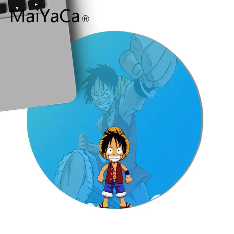 

MaiYaCa Cool New Anime One Piece Laptop Keyboard Mat Desk Mat Soft Rubber Durable Notebook Gaming Round mouse pad Muismat