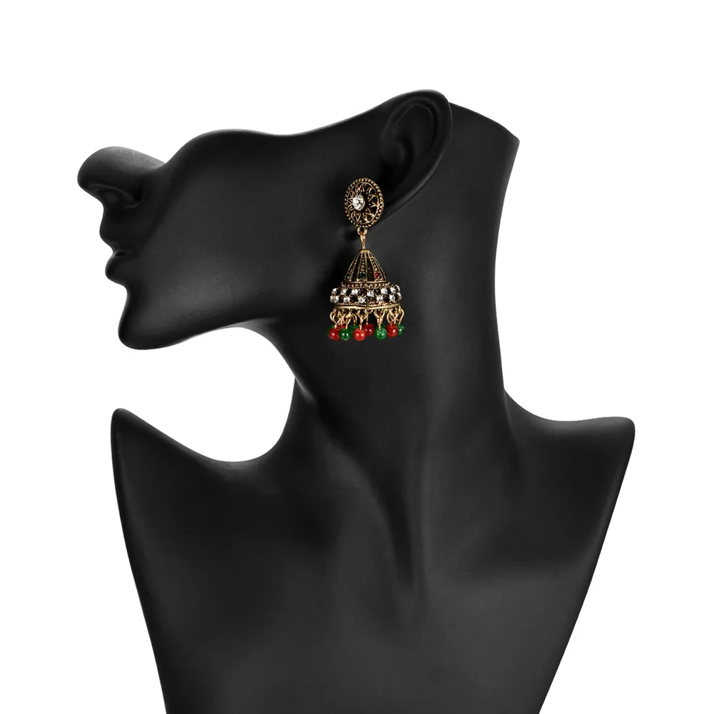 Retro Exotic Earrings Bohemian Beads Dangle Drop Round Wind Chimes Shape Exquisite Jewelry For Women Girls Col | Украшения и