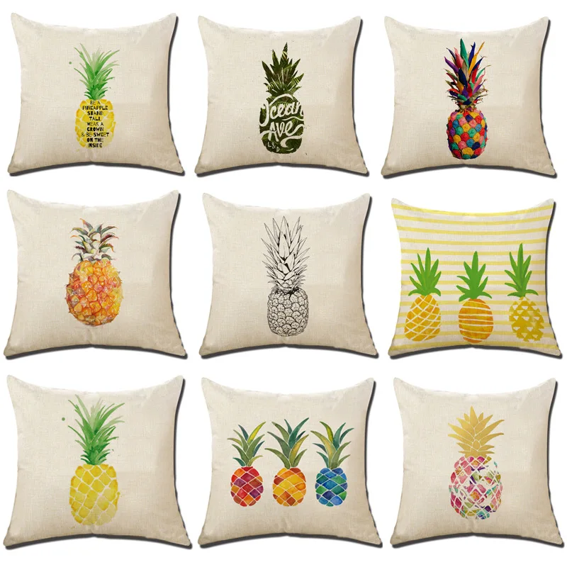 

Модная наволочка с принтом свежий и приятный фрукт красочный ручной рисунок