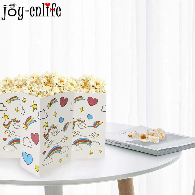 JOY ENLIFE Единорог День Рождения Бумажные пакеты для печенья детская вечеринка