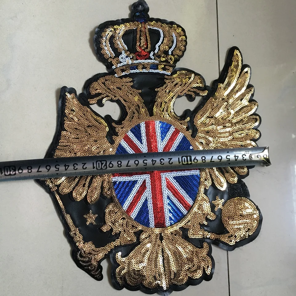 Нашивки с блестками Crown Eagles для одежды нашивка аппликация вышивка нашивки