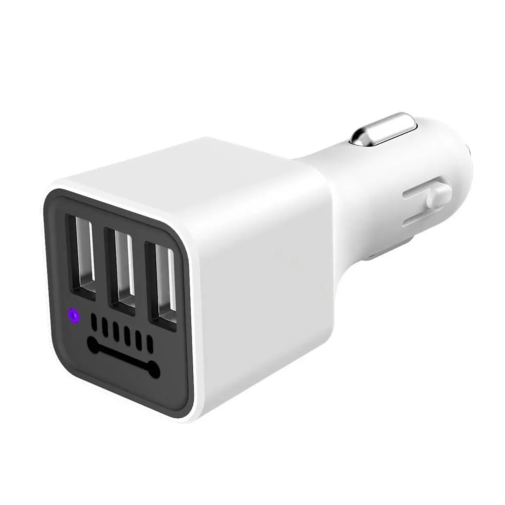 Хит продаж 1 шт. 3 usb порта автомобильная зажигалка зарядное устройство очиститель