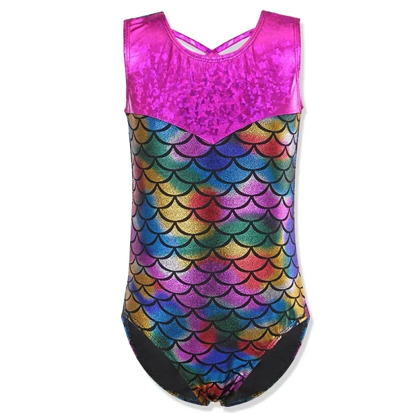 B148 colorful BAOHULU/гимнастическое трико для маленьких девочек; Детский костюм бикини для костюмированной вечеринки; балетный танцевальный трико; спортивный костюм на бретелях для От 3 до 12 лет детей - Цвет: B148 colorful