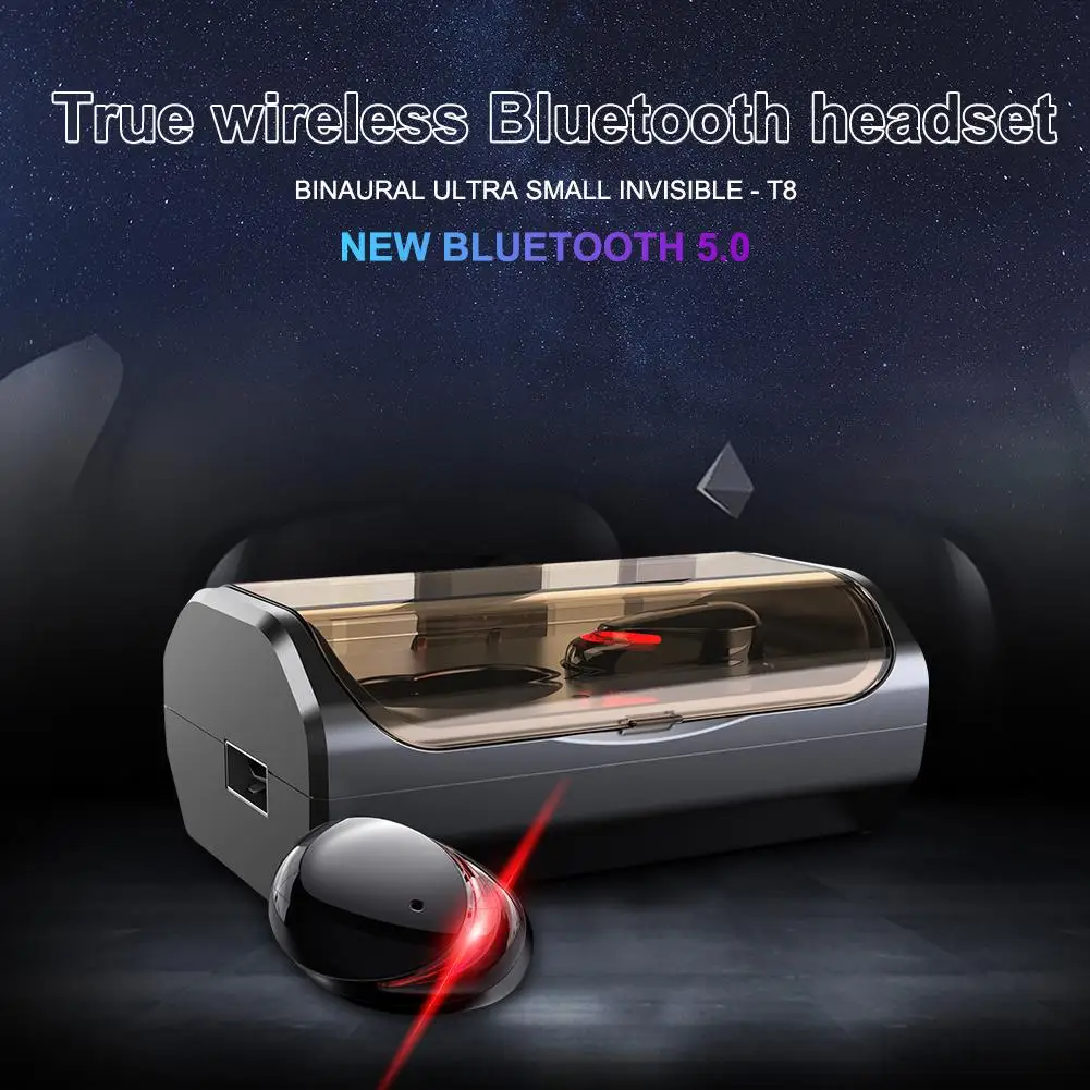 T8 Bluetooth гарнитура наушники-вкладыши TWS Bluetooth 5,0 наушники IPX7 Водонепроницаемый Hi-Fi стерео Шум снижение спортивные наушники с зарядный чехол