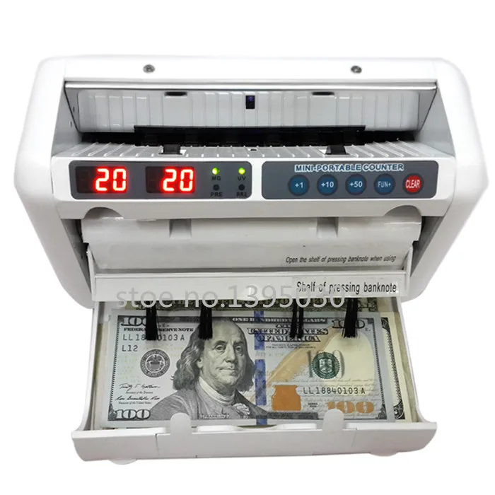 Счетчик банкнот 110 В/220 В подходит для счетчиков многовалютных купюр совместимых