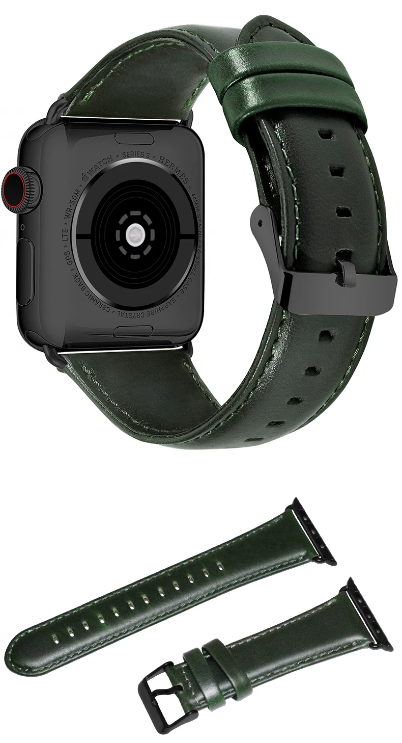 Ремешок из натуральной кожи для часов correa Apple, 40 мм, 44 мм, iwatch series, 4, 3, 2, 1, 42 мм, 38 мм, браслет, ремешок на запястье
