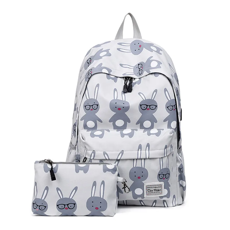 Фото Женский рюкзак школьная сумка для подростков Студенческая дорожная USB зарядка
