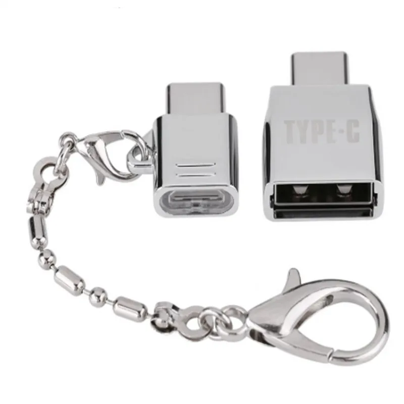 Из Металла Тип-C адаптер брелок Наборы Micro USB к Тип C &amp OTG конвертер синхронизации