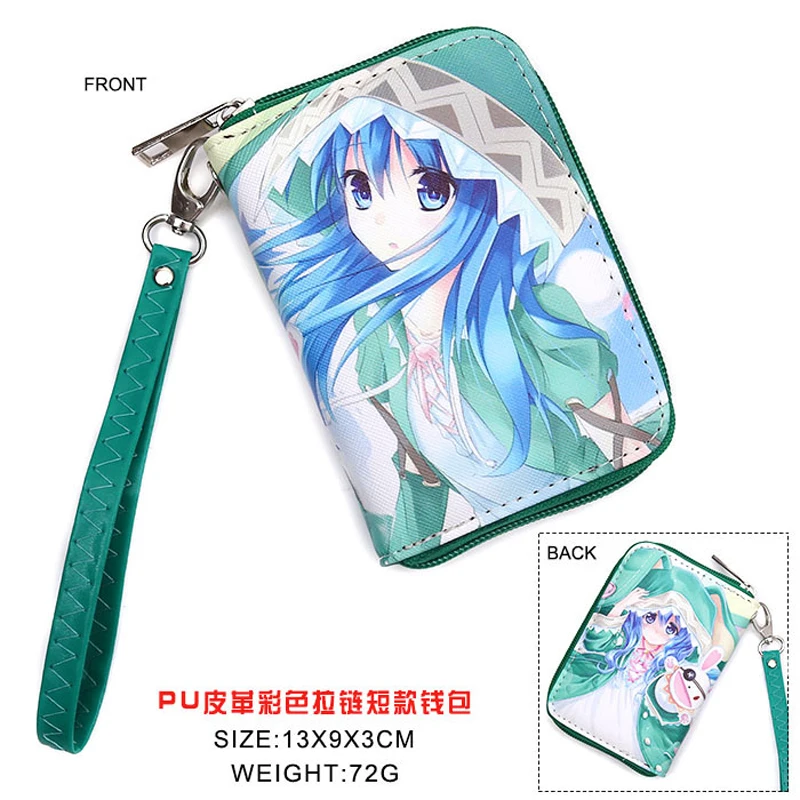 Цветной короткий кошелек из искусственной кожи с изображением японского аниме