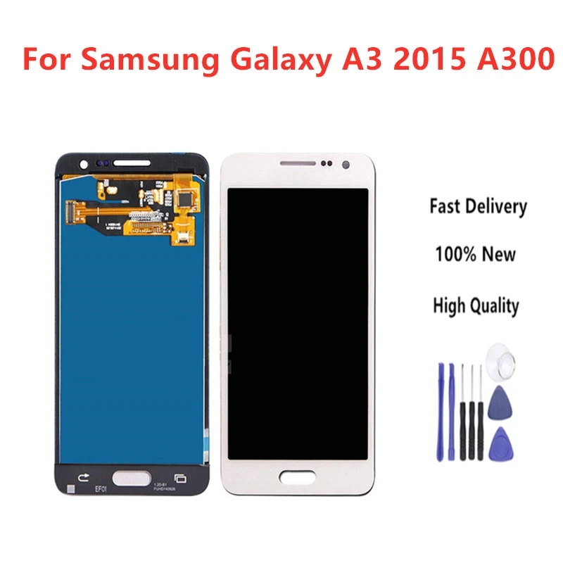 5 ''ЖК дисплей для Samsung Galaxy A3 2015 A300 A3000 A300F A300M ЖК + сенсорный экран в сборе яркость
