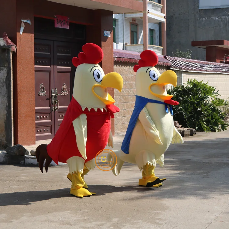 

Rooster Mascot Costume Cock Costume Halloween Christmas Funny Animal Chicken Mascot Clothing Adult Size Halloween Party Dress