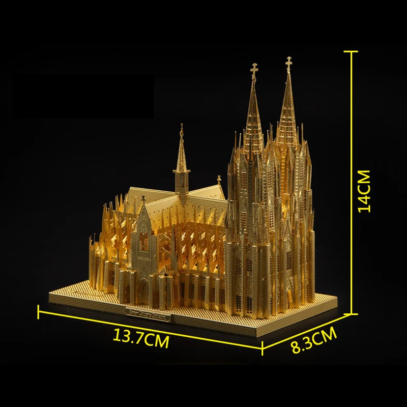 Microworld модели Кельнского собора модель DIY лазерная резка головоломка