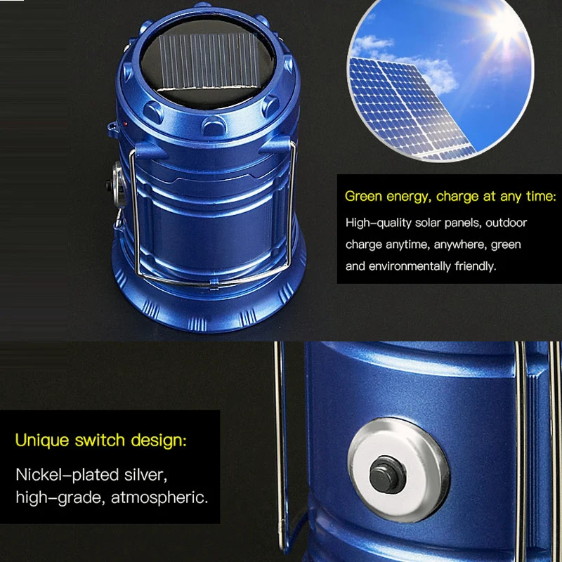 Портативная Светодиодная лампа MeeToo складной подвесной светильник на солнечной