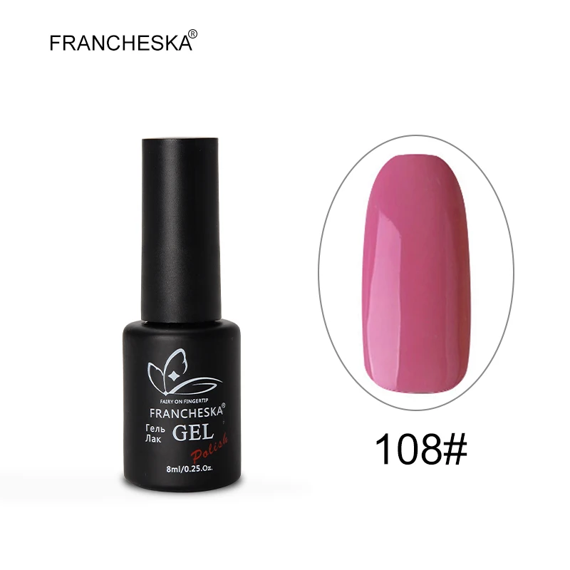 Francheska 108 Francheska Гель-лак горячая распродажа серый розовый серия Гель-лак для ногтей Гибридный гвоздь unha lakier hybrydowy долговечный замачиваемый гель - Цвет: Francheska 108