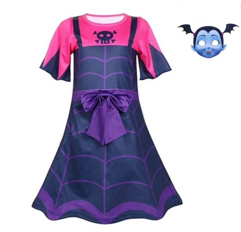 Новинка 2019 поддельные платья для девочек из двух частей Vampirina jojo siwa