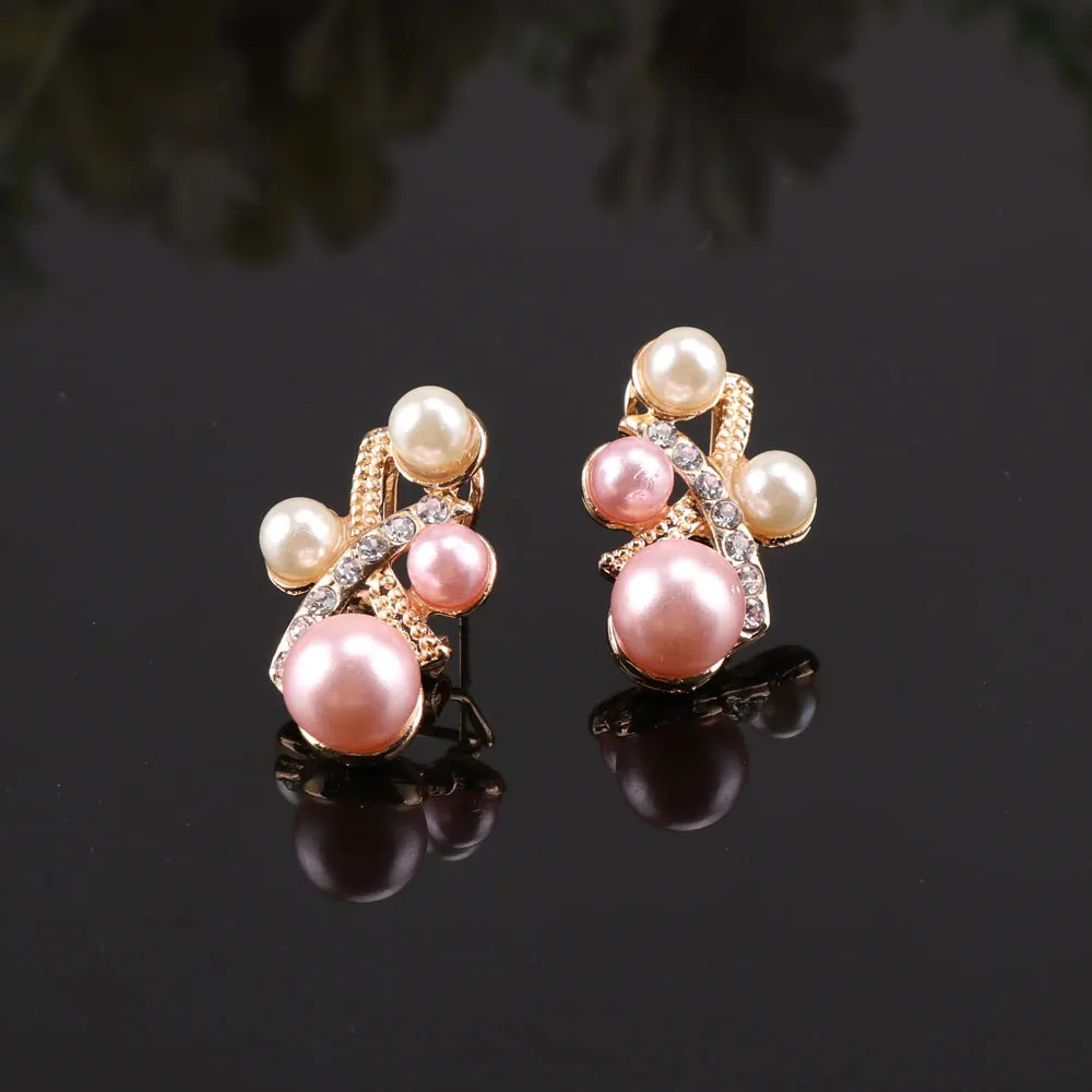 Новое поступление золотистого цвета кристаллического ожерелье с перламутровым