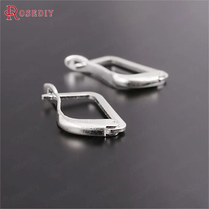 (27897)20PCS 20x12MM Silver Color Plated Brass Earring Hook Diy Jewelry Findings Accessories Wholesale | Украшения и аксессуары