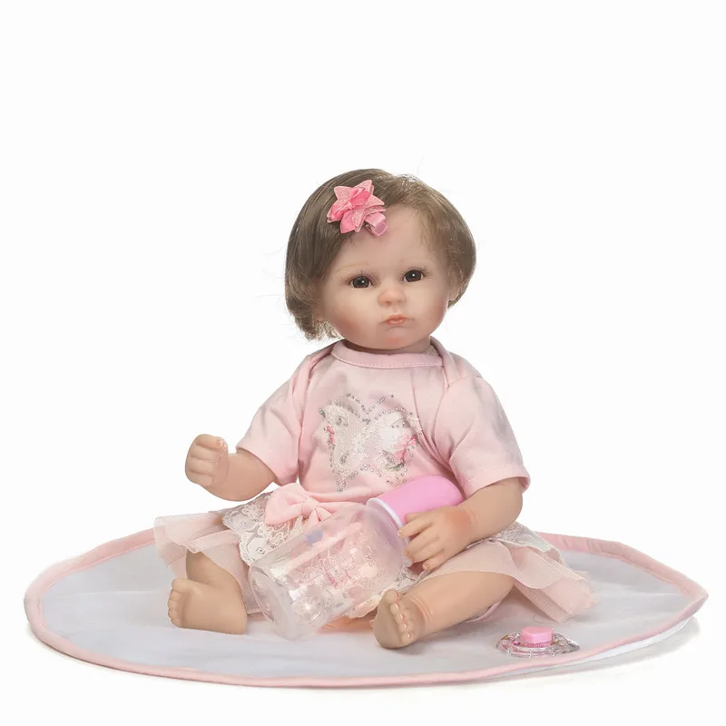 Кукла реборн NPKCOLLECTION силиконовая Реалистичная кукла для новорожденных девочек 16 дюймов 40 см мягкое на