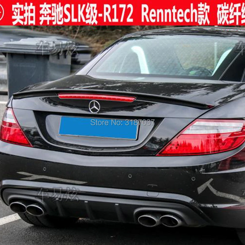 Для Benz R172 SLK класса трансформер 2 двери 2012 2013 Тюнинг автомобиля углеродного волокна задний спойлер на крышу верх окна крыло
