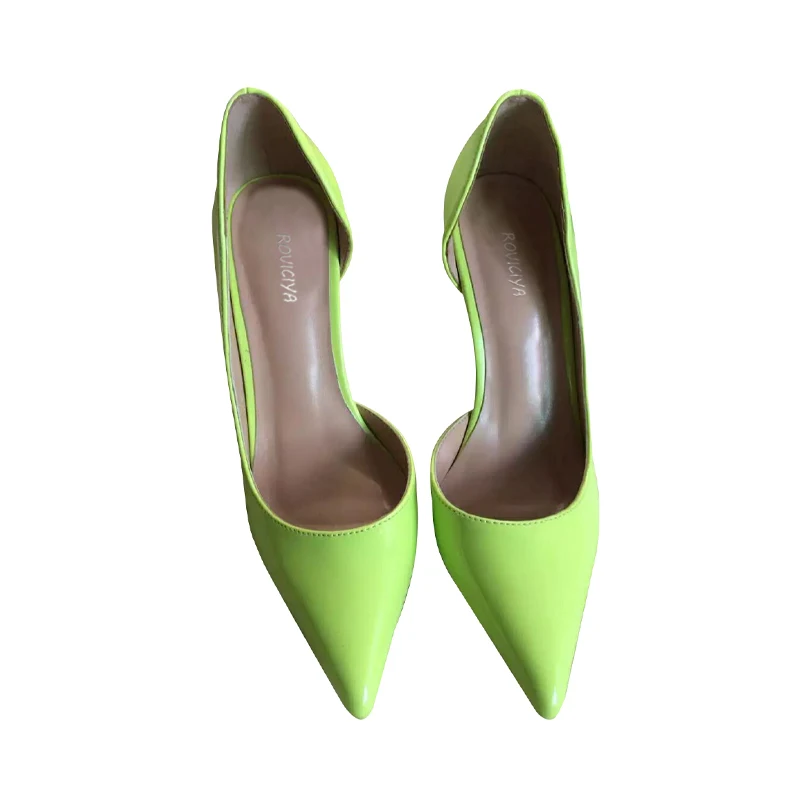 Женские лакированные туфли-лодочки вечерние туфли на высоком каблуке-шпильке 12