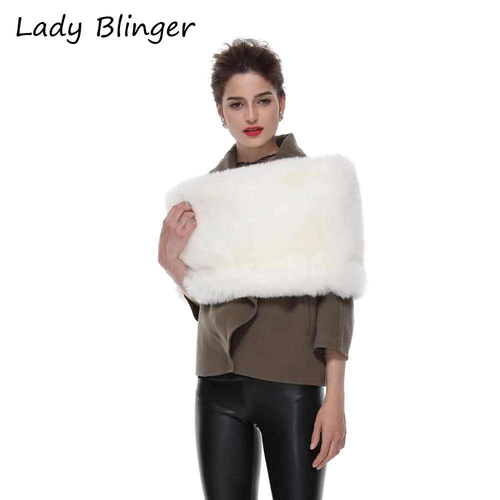 Женский супермягкий шарф Blinger из искусственного кроличьего меха шаль пашмины на