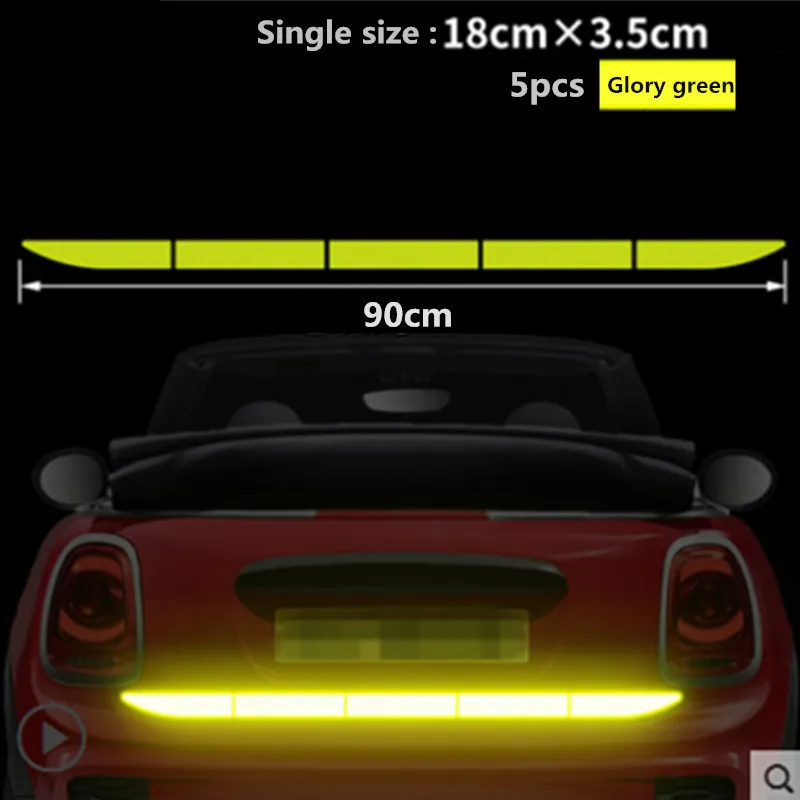5X автомобильные отражающие наклейки наклейка на бампер для хвостовой части
