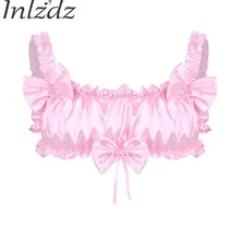 Inlzdz пикантные Для мужчин нижнее белье SISSY бюстгальтер Гладкие